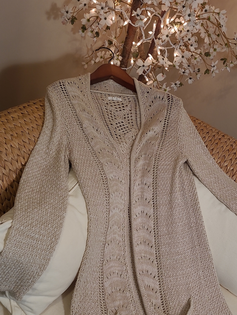 Long Crochet Duster Cardigan - Picture 2 of 8